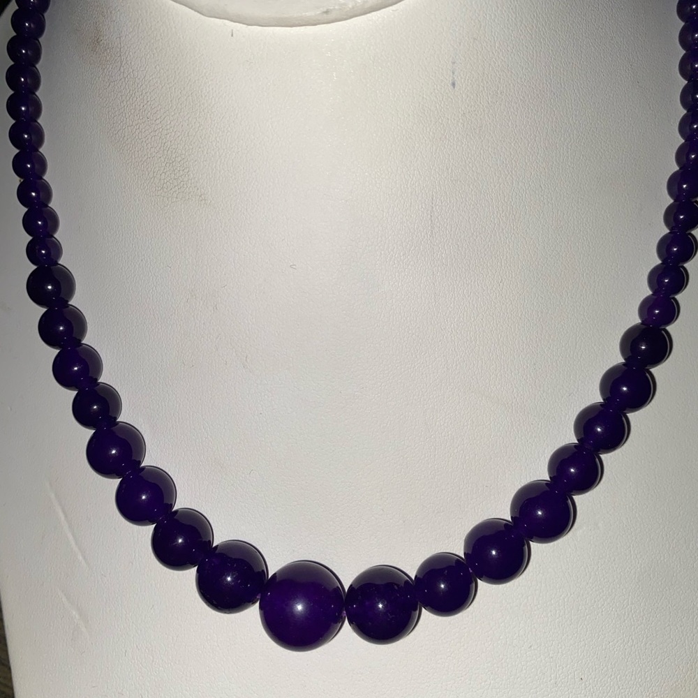 SALE!!! Amethyst beaded necklace .